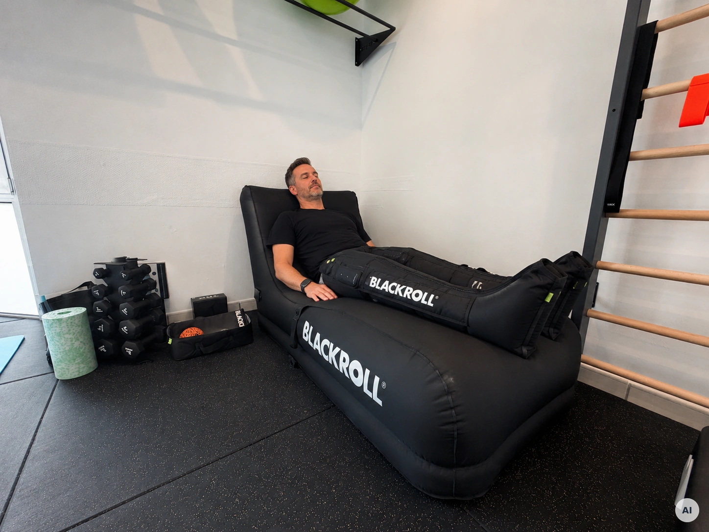 BLACKROLL Compression Boots Anwendung bei Physio Mülheim