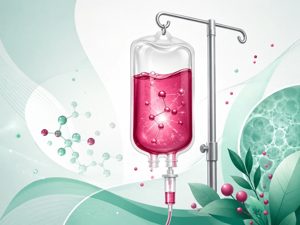 Illustration einer Vitamin-B-Komplex-Infusion in Mülheim